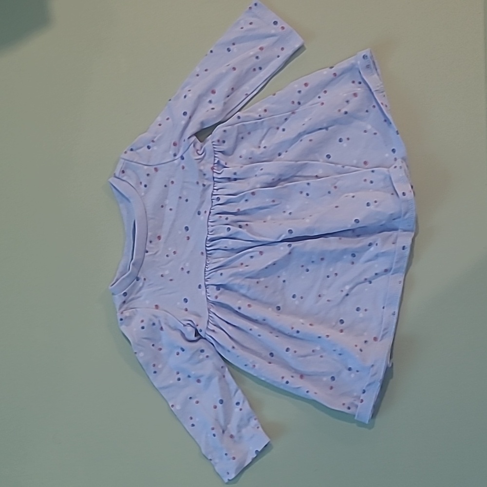 First Impression blue and red spotted baby girls dress in size 3 -6 months